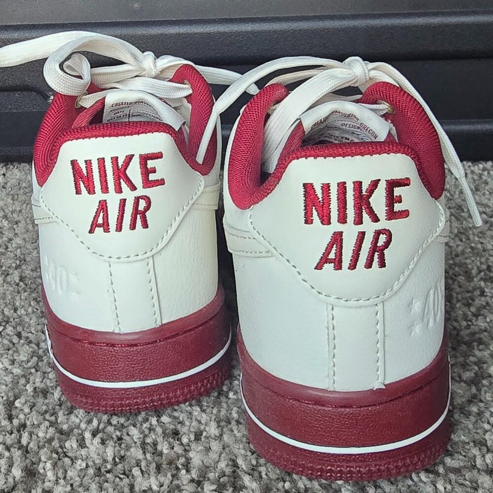 *RARE* EUC Nike Air Force 1 Low '07 SE 40th Anniversary Edition Sail Team Red - Picture 5 of 12